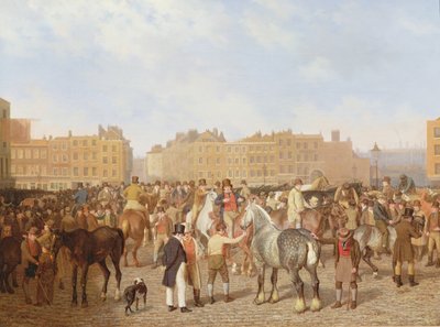 Old Smithfield Market, London, 1824 by Jacques Laurent Agasse